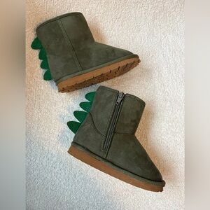 GAP Kids Dino Boot Little Kids Size 9 Green Warm Boots Dinosaur